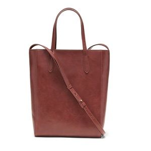 Banana Republic - Vegan Leather Mini Tote Oxford Red